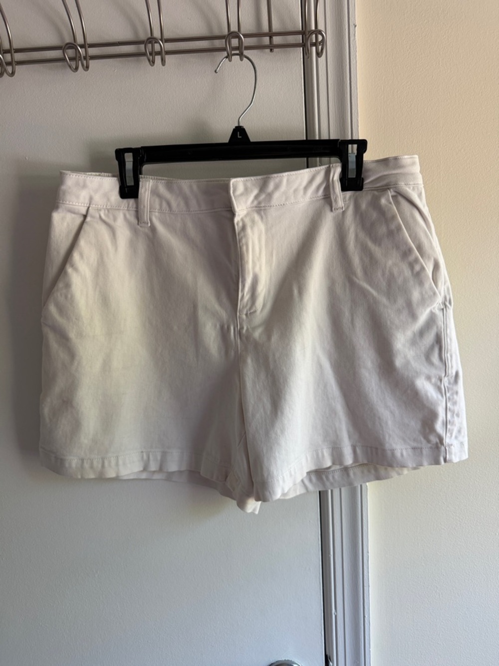 Banana Republic White Cotton Bermuda Shorts
